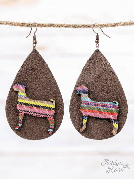 Serape Goat Earring