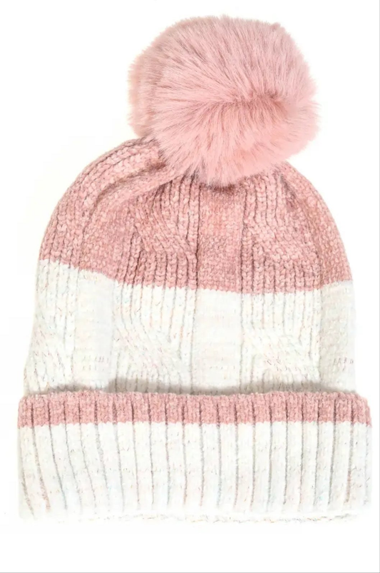 Rib Knit Pom Beanie