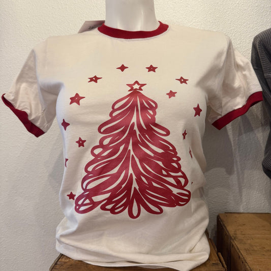 Ringer Christmas Tree Graphic Tee