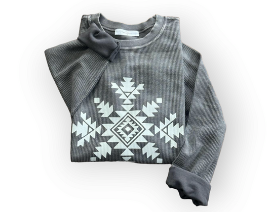 Aztec Snowflake Corded Crew